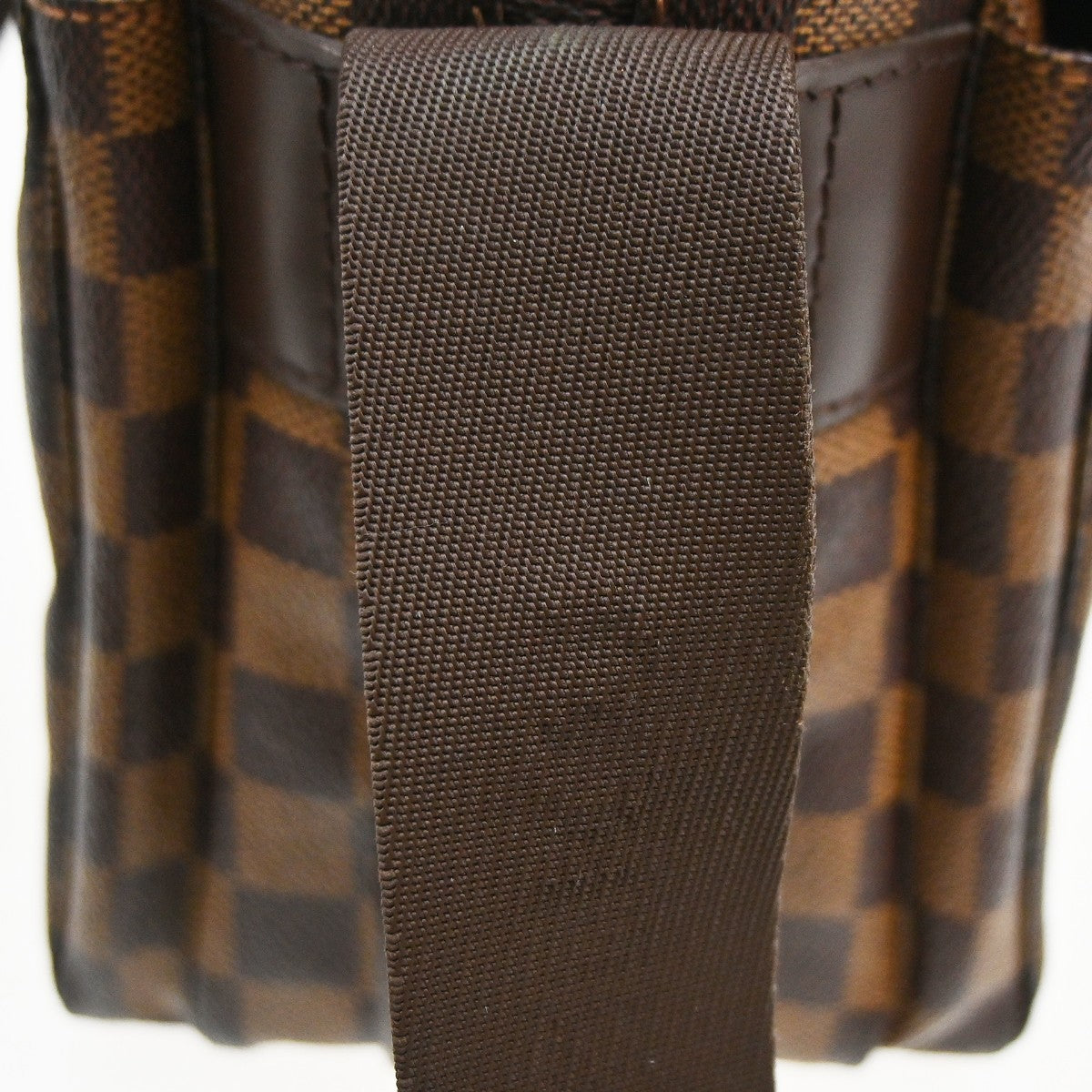 Louis Vuitton Naviglio Damier Ebene, Brown, Canvas, Shoulder Bag