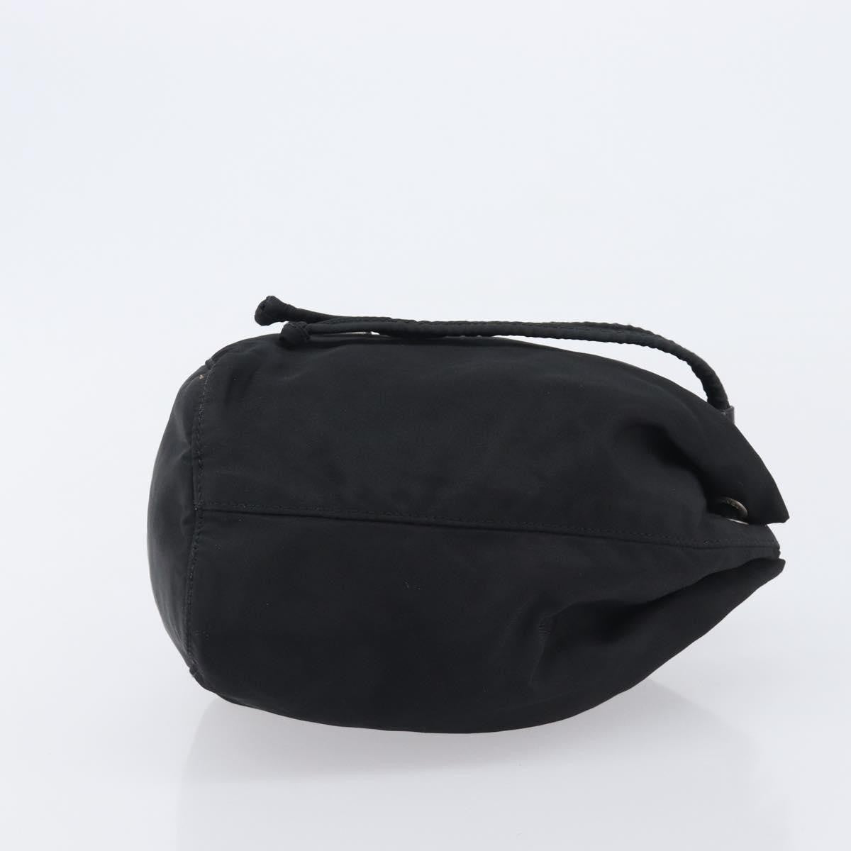 Prada Vela Drawstring Bucket Wristlet Tessuto, Black, Nylon, Clutch