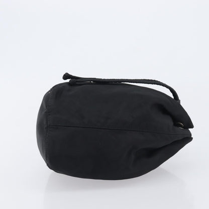 Prada Vela Drawstring Bucket Wristlet Tessuto, Black, Nylon, Clutch