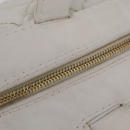 Chanel Vintage CC Zip Around Bowler Quilted Caviar, White, Leather, Handbag