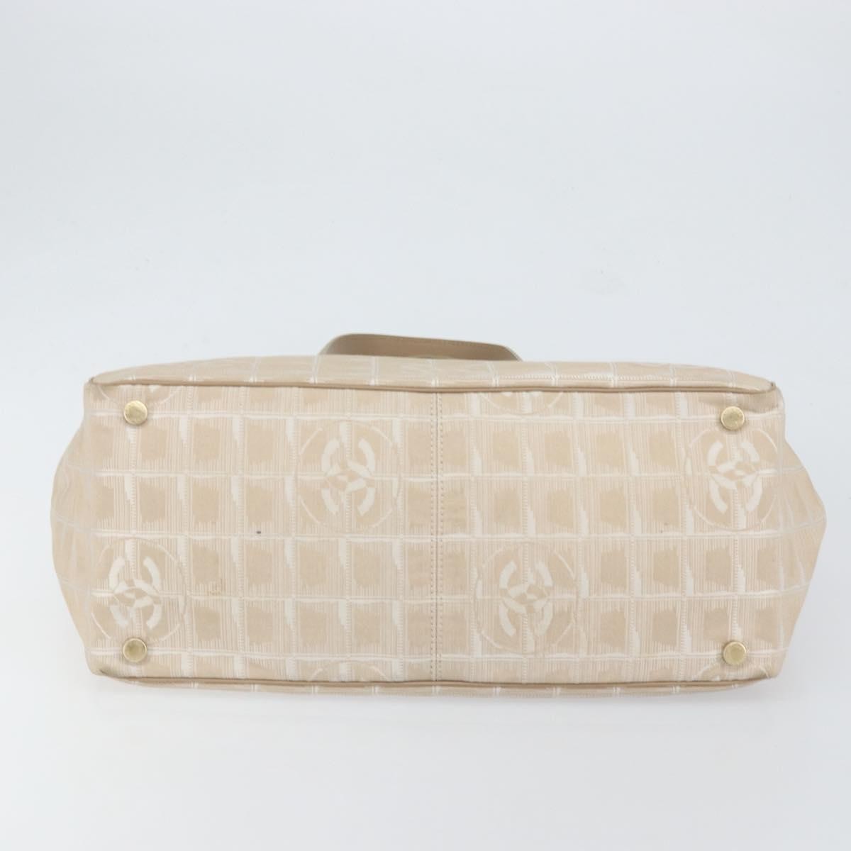 Chanel Travel Line Nylon, Beige, Nylon, Tote Bag