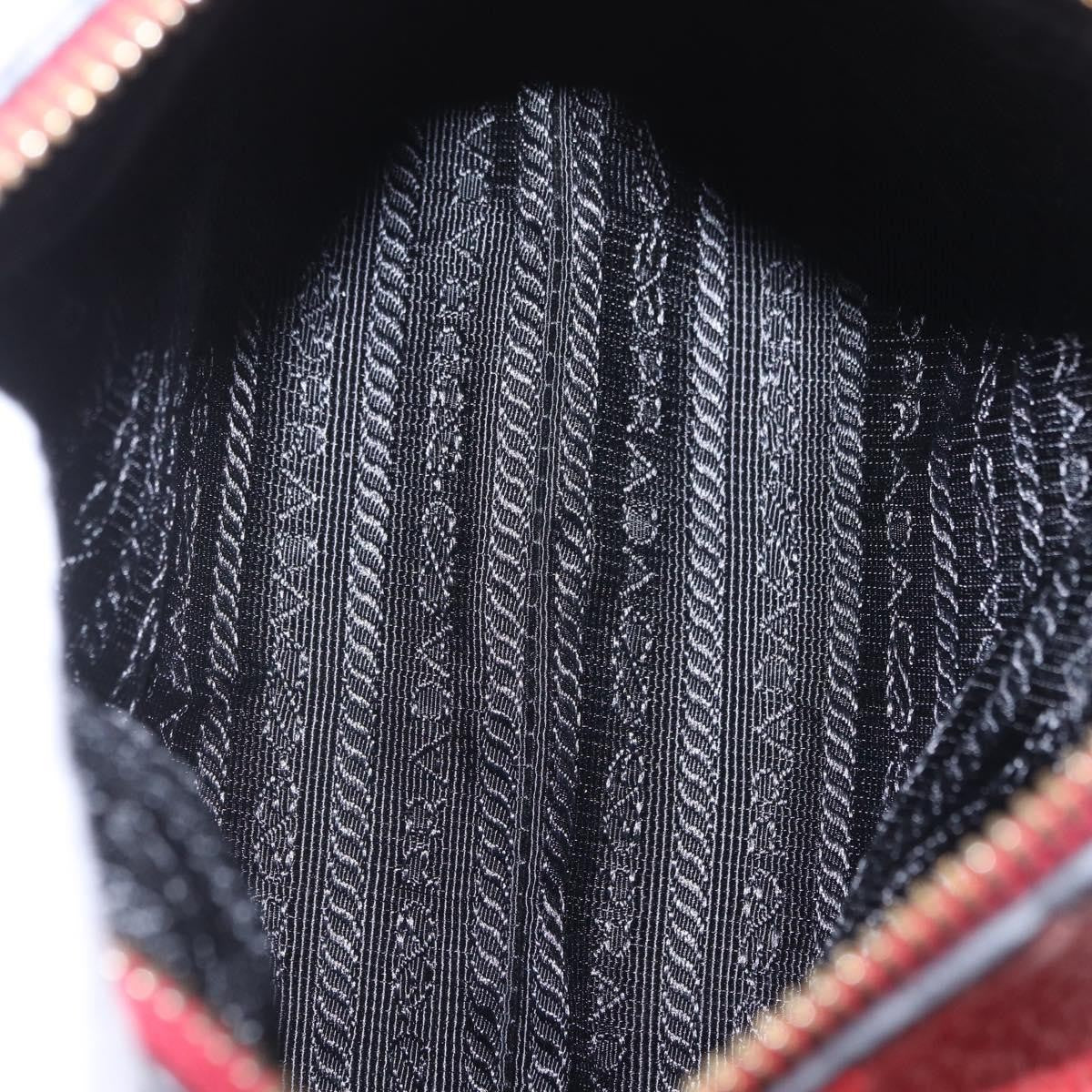 Prada Barrel Vitello Phenix, Red, Leather, Crossbody Bag