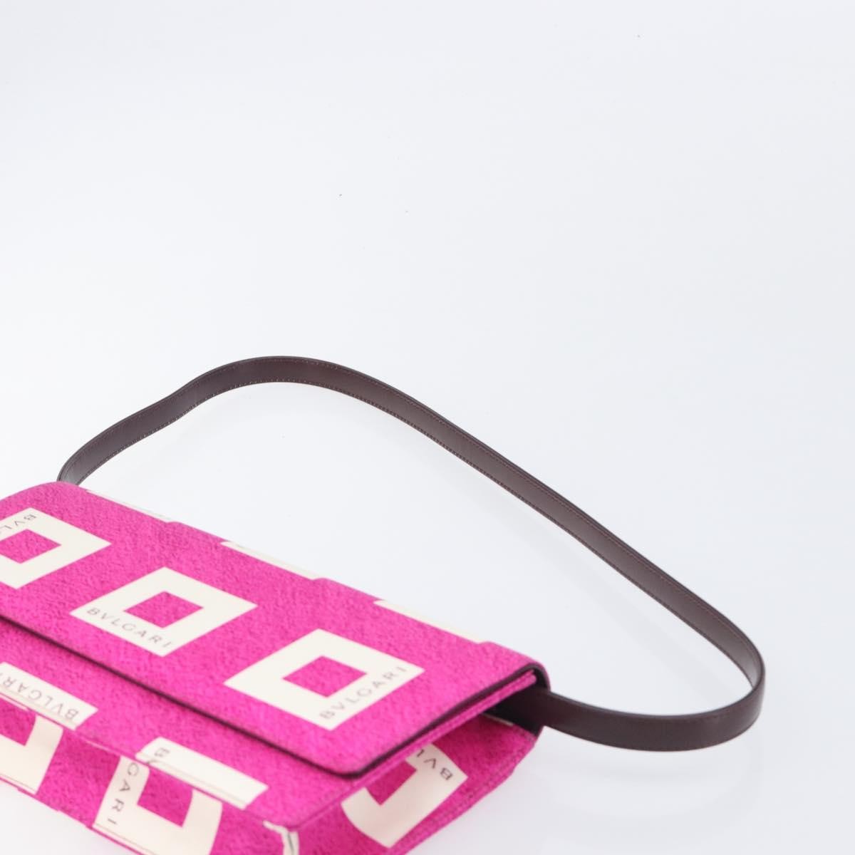 Bvlgari Clutch Canvas and Leather, Pink, Canvas, Clutch