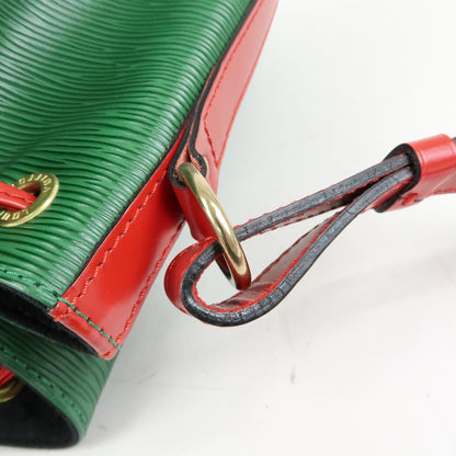 Louis Vuitton Bicolor Petit Noe Epi Leather, Green, Leather, Handbag