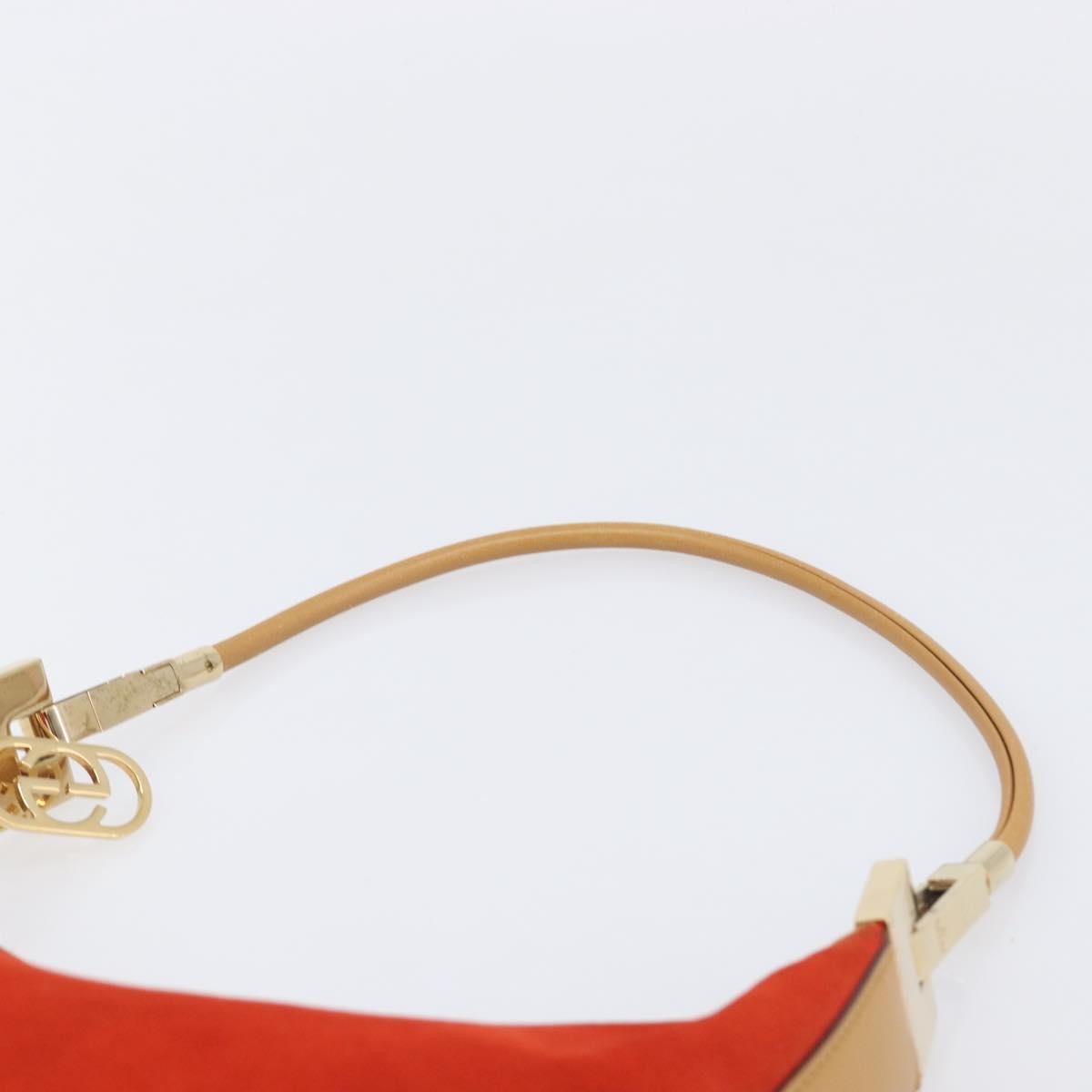 Gucci Vintage Zip Hobo Leather & Suede, Red, Suede, Shoulder Bag