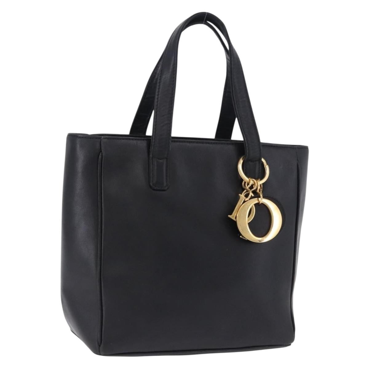 Christian Dior Vintage Lady Dior Leather, Black, Leather, Handbag
