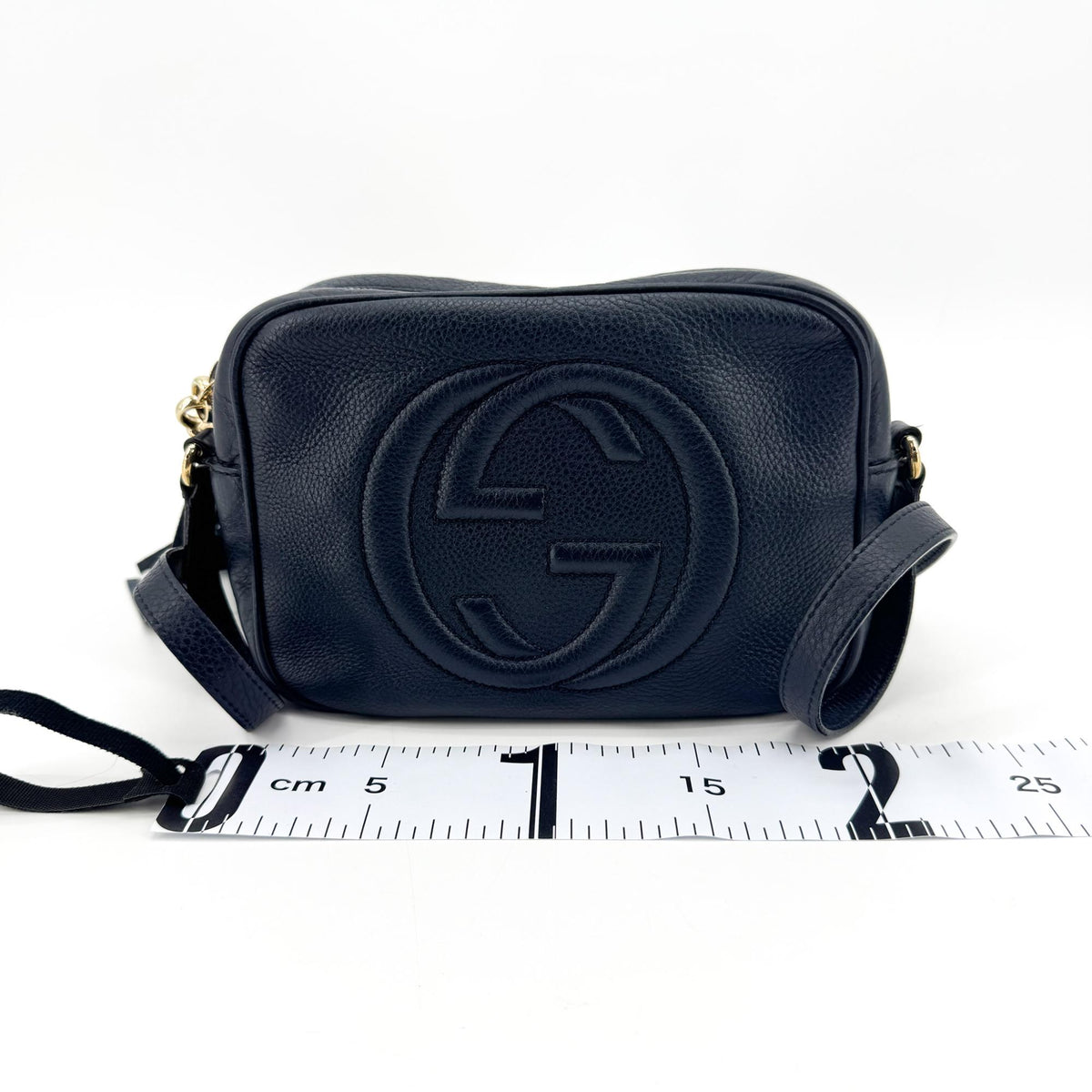 Gucci Soho Disco Leather, Navy, Leather, Crossbody Bag