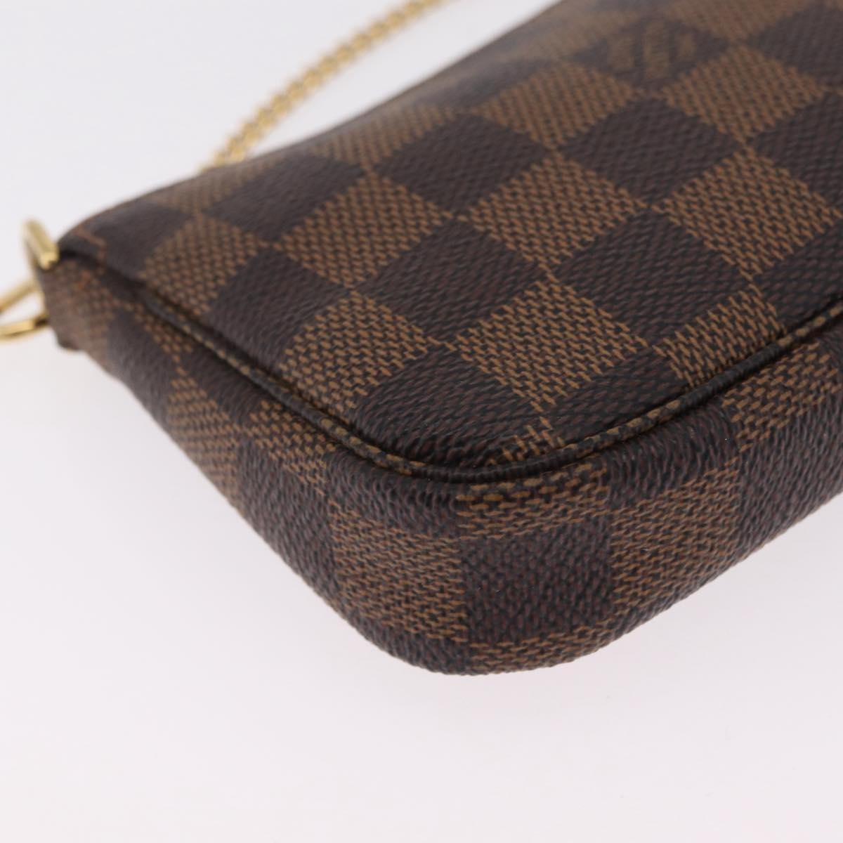 Louis Vuitton Pochette Accessoires Damier, Brown, Canvas, Clutch