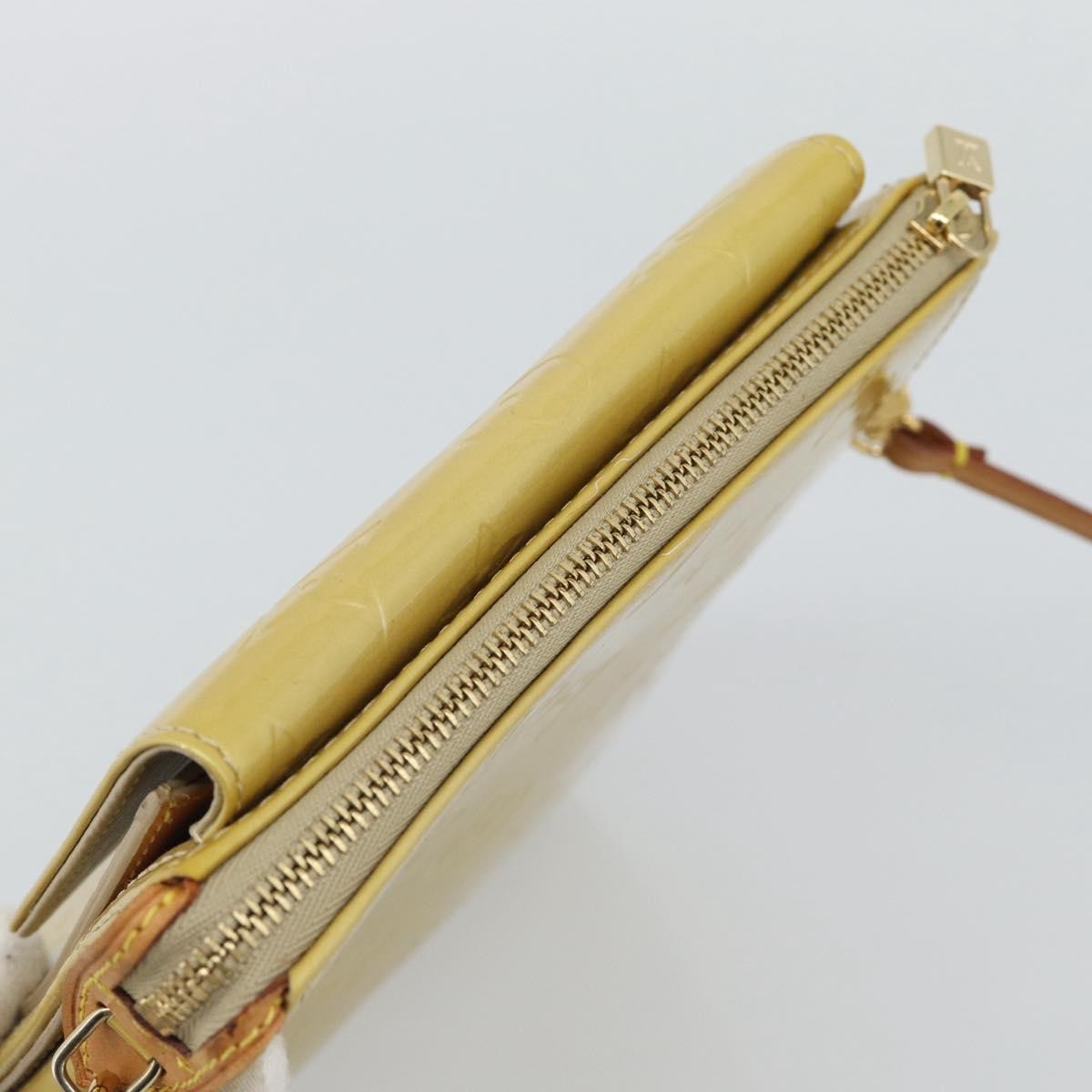 Louis Vuitton Mott Monogram Vernis, Beige, Patent Leather, Clutch