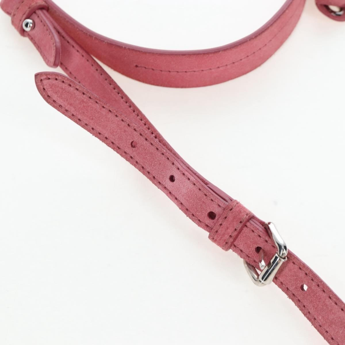 Miu Miu Convertible Bucket Leather with Applique, Pink, Suede, Handbag