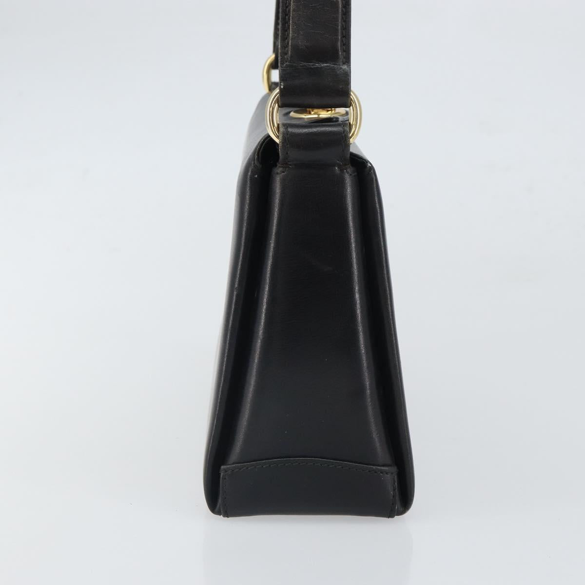 Gucci Vintage Handbag Leather, BLACK, LEATHER, Handbag