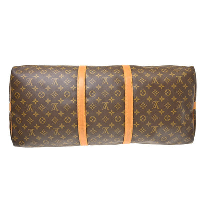 Louis Vuitton Keepall Bandoulière Monogram, Brown, Canvas, Travel Bag