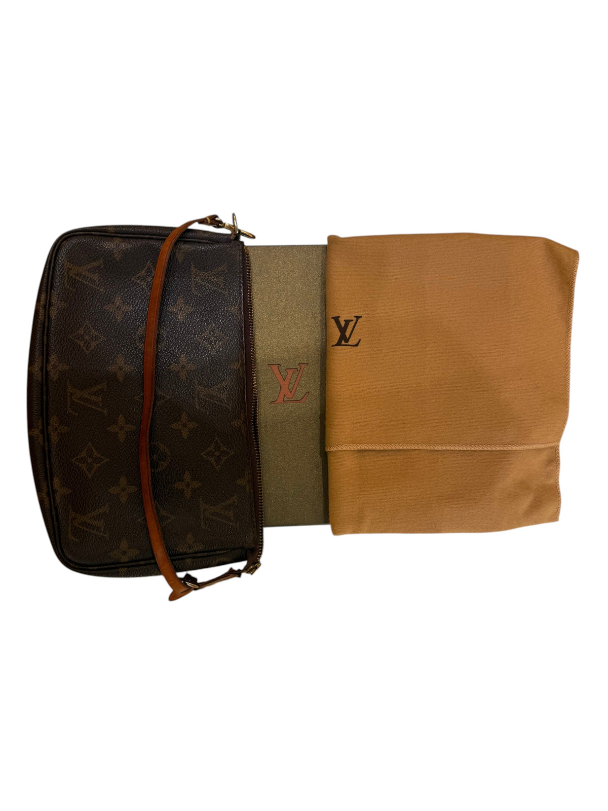 Louis Vuitton Pochette Accessoires Monogram Canvas, Brown, Canvas, Clutch