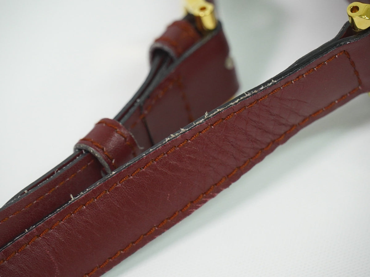 Cartier Must de Cartier Leather, Burgundy, Leather, Shoulder Bag