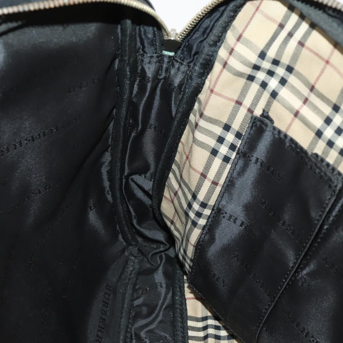 Burberry Front Zip Pocket Convertible Leather, Black, Nylon, Briefcase