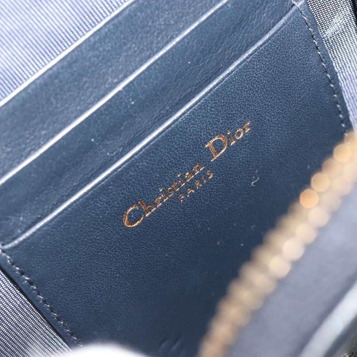 Christian Dior 30 Montaigne Phone Holder on Chain Oblique Canvas, Navy, Canvas, Clutch