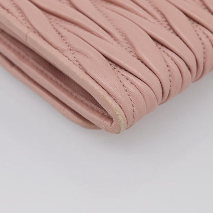 Miu Miu Matelasse Leather, Pink, Leather, Wallet