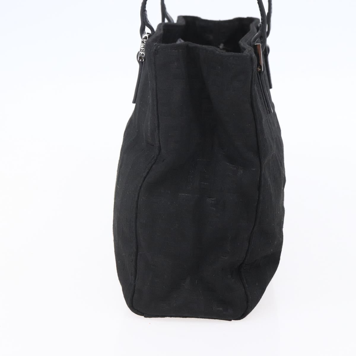 Fendi Vintage Shopping Zucchino Canvas, Black, Canvas, Tote Bag