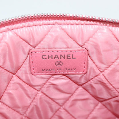Chanel CC Casino O Case Clutch Quilted Lambskin, Pink, Leather, Clutch