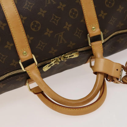 Louis Vuitton Keepall Bag Monogram Canvas, BROWN, CANVAS, Travel bag
