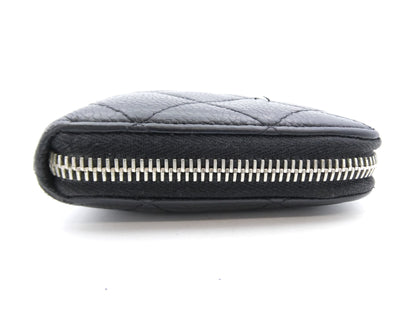 Chanel Matelasse Wallet Zippy CC, Black, Calfskin, Wallet