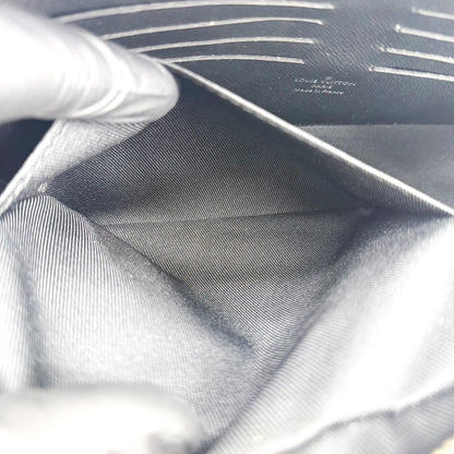 Louis Vuitton Kasai Clutch Taiga Leather, Black, Leather, Clutch