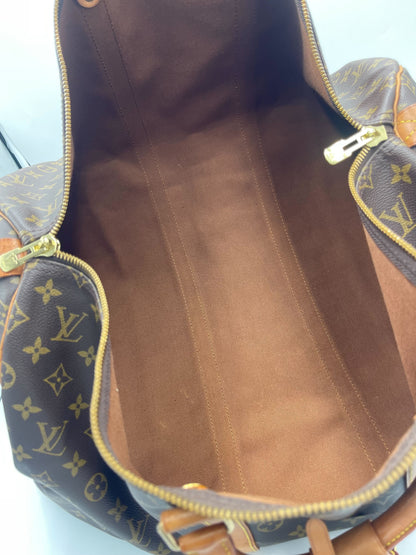 Louis Vuitton Keepall Bag Monogram Canvas, Brown, Canvas, Travel Bag