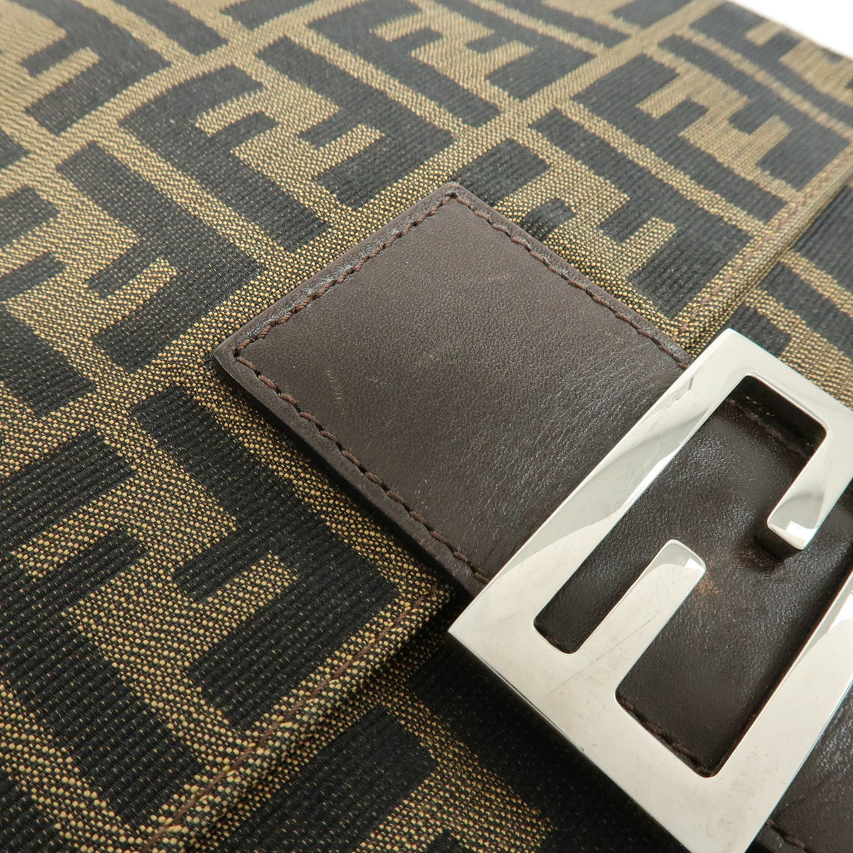 Fendi Fendi mamma baguette Monogram Canvas, Brown, Canvas, Handbag