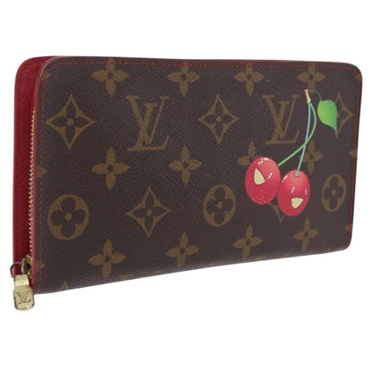 Louis Vuitton Porte-Monnaie Zippy Limited Edition Monogram Cerises, Red, Canvas, Wallet