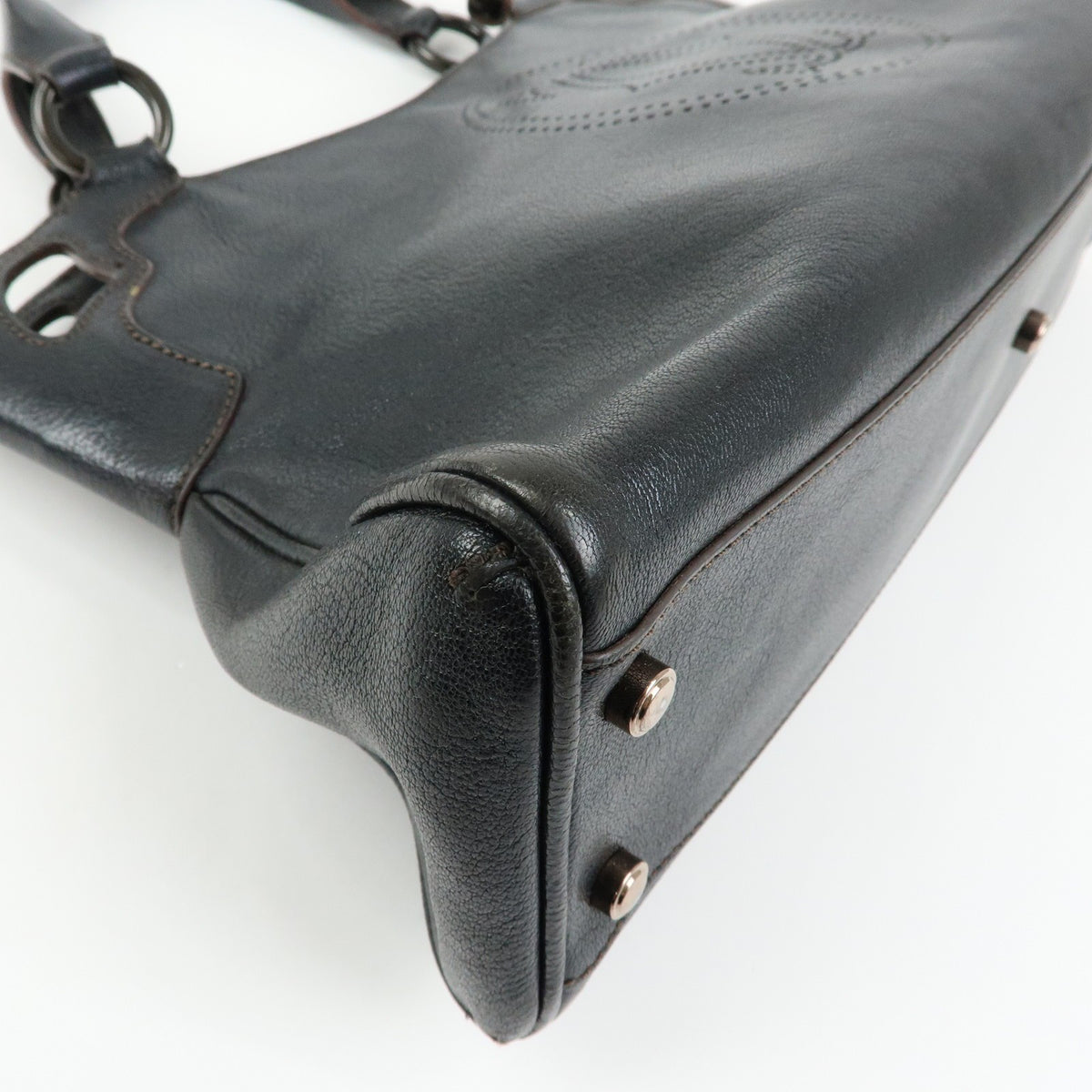 Cartier Marcello Leather, Black, Leather, Handbag