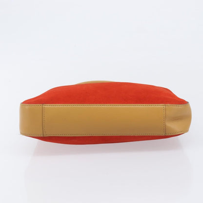 Gucci Vintage Zip Hobo Leather & Suede, Red, Suede, Shoulder Bag