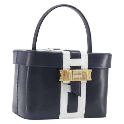Celine Handbag Leather, Navy, Leather, Handbag