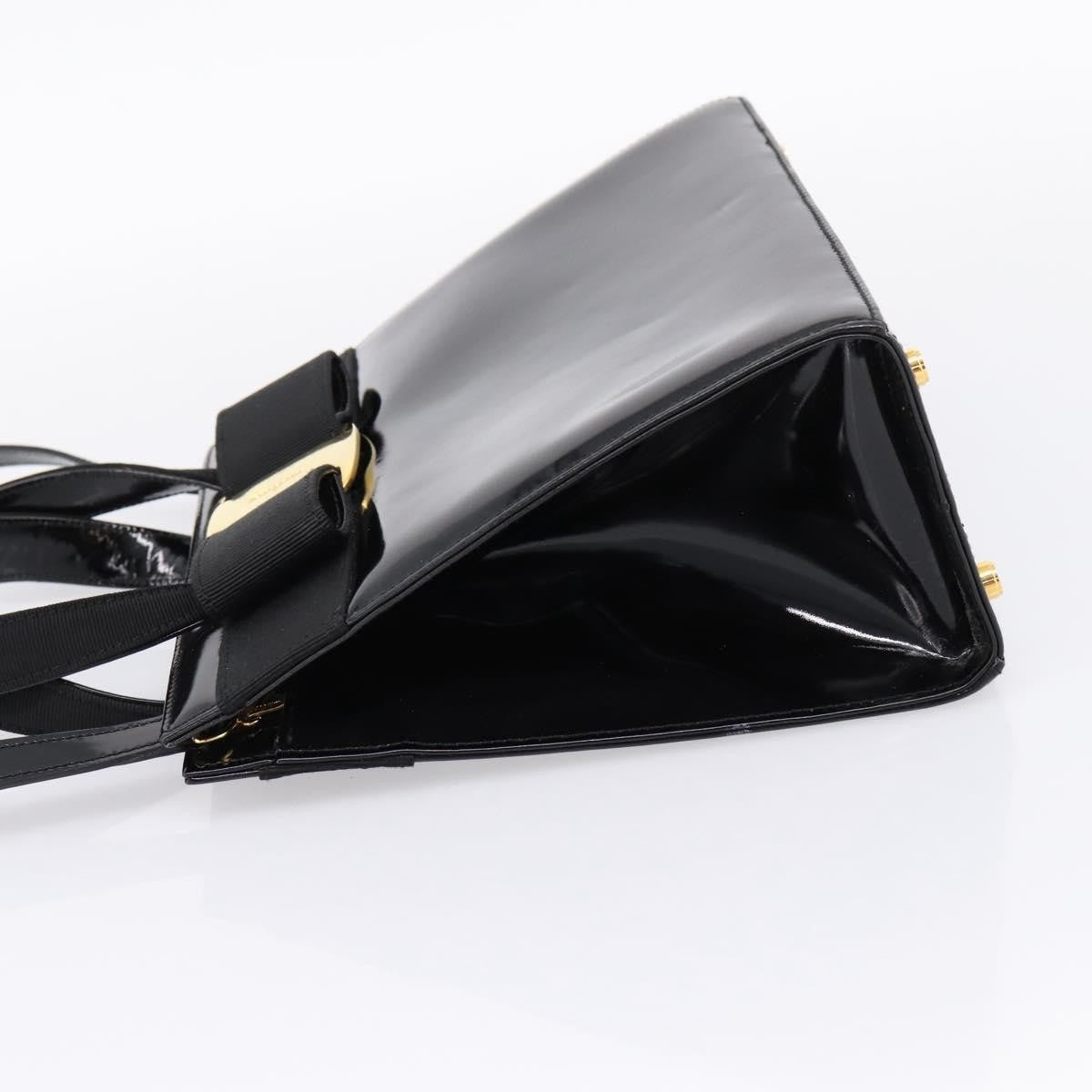 Salvatore Ferragamo Convertible Vara Bow Patent Leather, Black, Patent Leather, Handbag