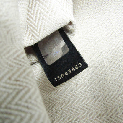 Bvlgari Chandra Canvas, Beige, Canvas, Shoulder Bag