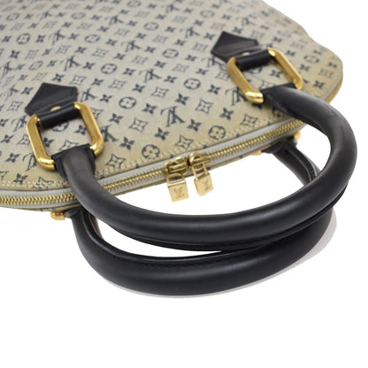 Louis Vuitton Alma Mini Lin, Blue, Canvas, Handbag