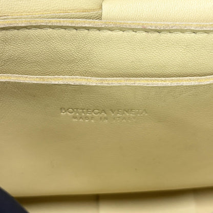 Bottega Veneta Fun Cassette Maxi Intrecciato Leather, Yellow, Leather, Crossbody Bag