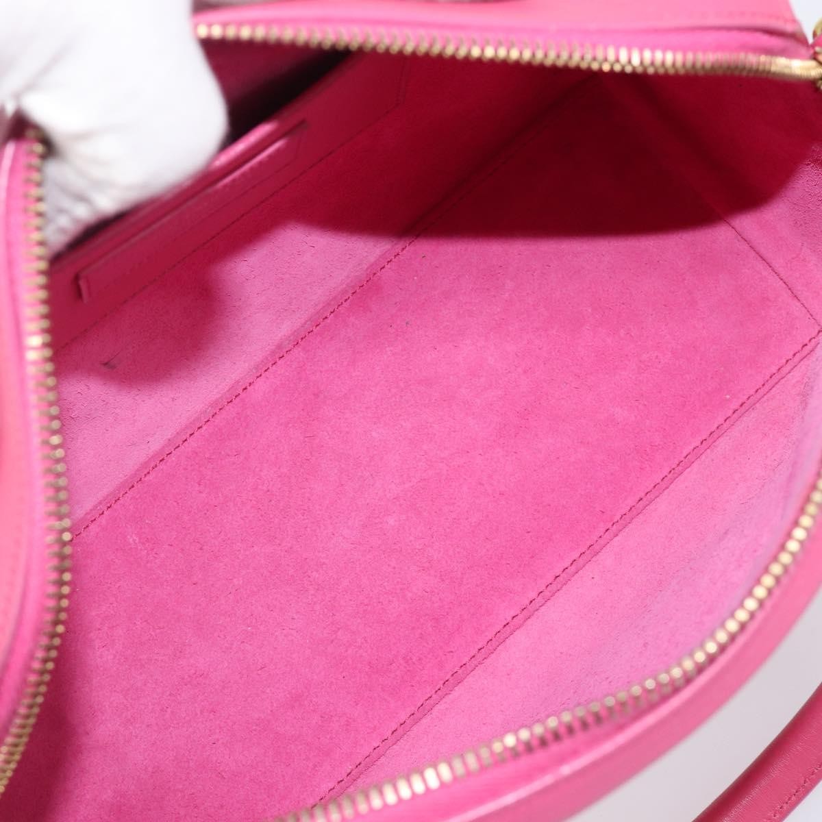 Saint Laurent Classic Duffle Leather, Pink, Leather, Handbag