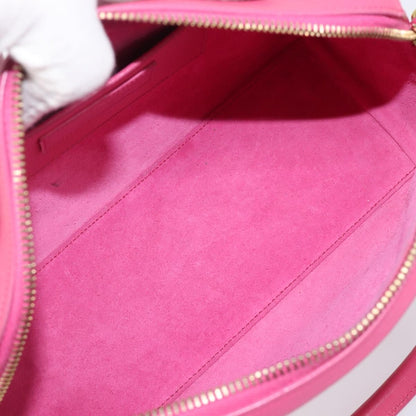 Saint Laurent Classic Duffle Leather, Pink, Leather, Handbag