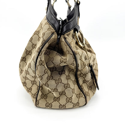 Gucci Sukey Tote GG Canvas and leather, Beige, Canvas, Tote Bag
