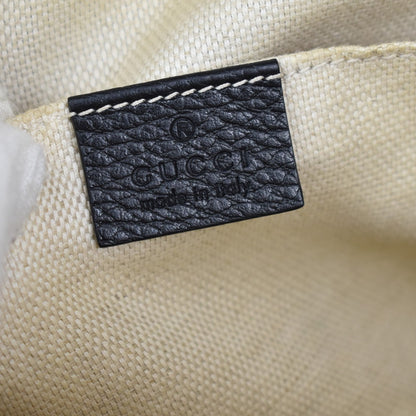 Gucci Soho Chain Leather, Black, Leather, Backpack