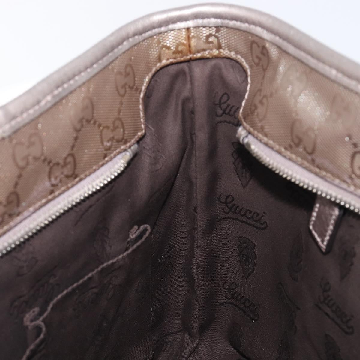 Gucci Tote GG Imprime, Silver, Canvas, Tote Bag