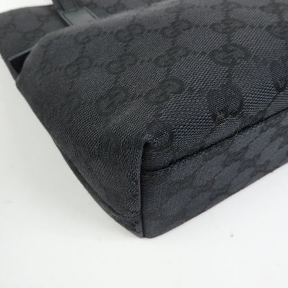 Gucci Tote GG Canvas and Leather, Black, Canvas, Tote Bag