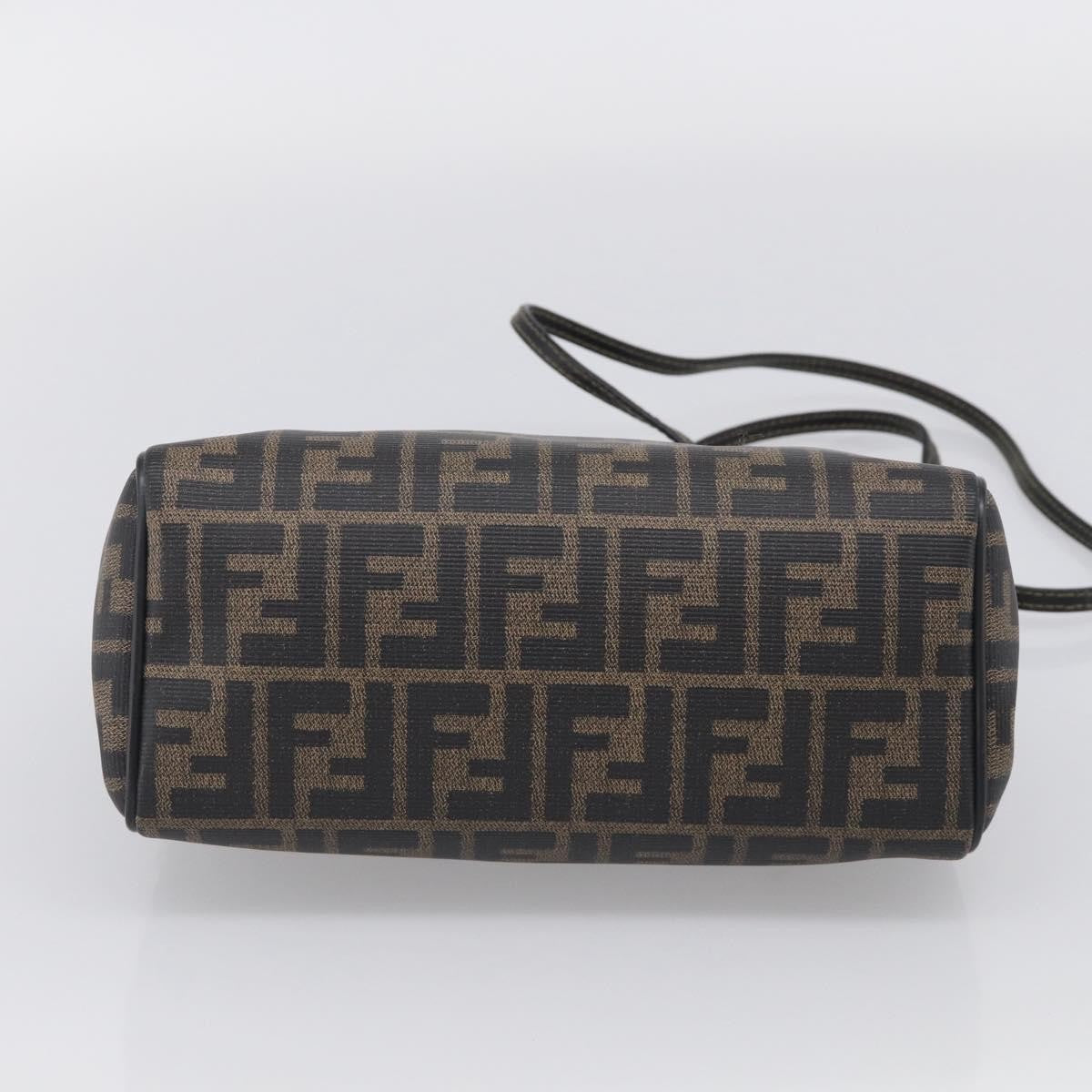 Fendi Convertible Boston Zucca Canvas, Brown, Canvas, Handbag