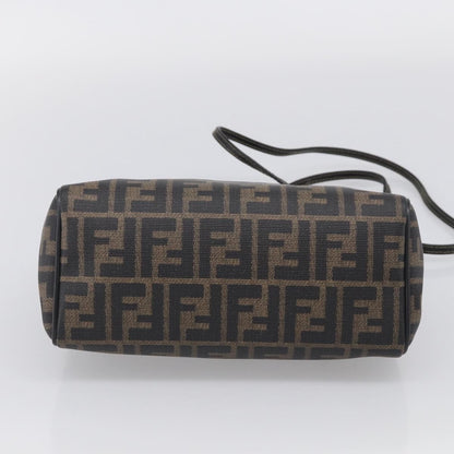 Fendi Convertible Boston Zucca Canvas, Brown, Canvas, Handbag