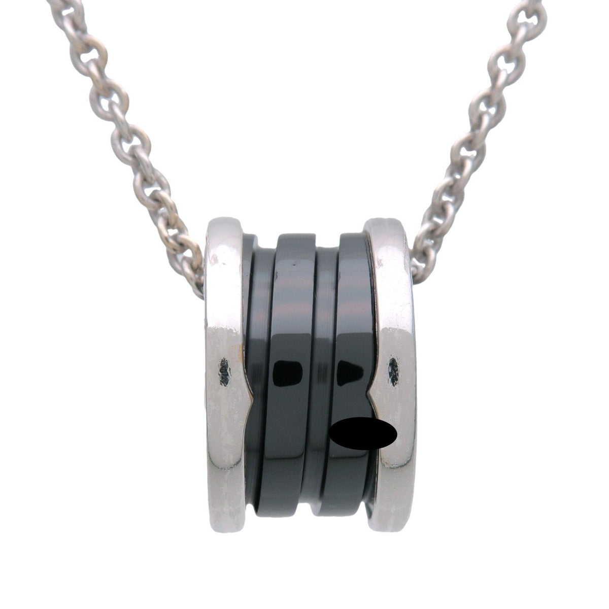 Bvlgari B.Zero1 Save the Children Pendant Sterling Silver with Ceramic, Silver, Sterling Silver, Necklace