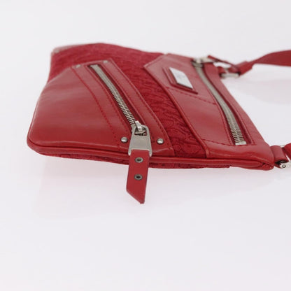 Christian Dior Vintage Street Chic Diorissimo Canvas with Leather, Red, Canvas, Shoulder Bag