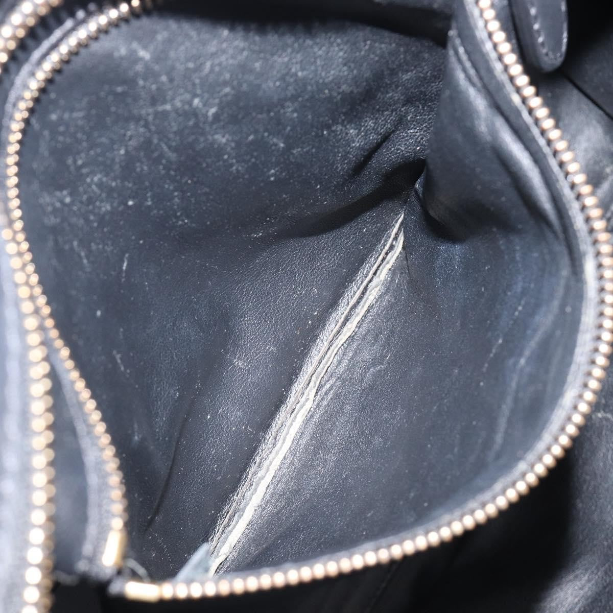 Celine Luggage Printed Canvas and Leather, Black, Leather, Handbag