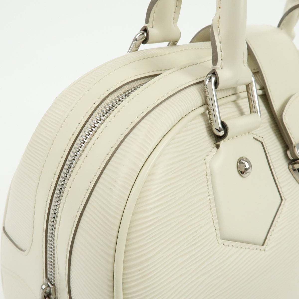 Louis Vuitton Montaigne Bowling Epi Leather, White, Leather, Handbag