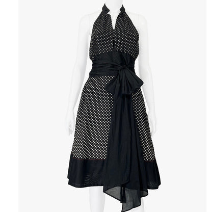 PAULE KA Polka Dot Halter Dress