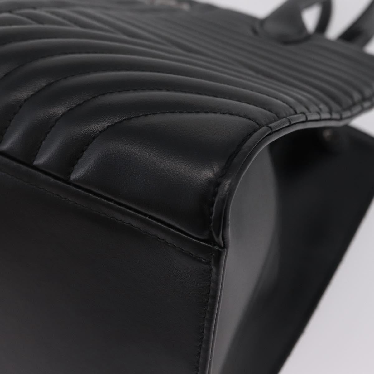 Prada Double Zip Diagramme Quilted Leather, Black, Leather, Tote Bag